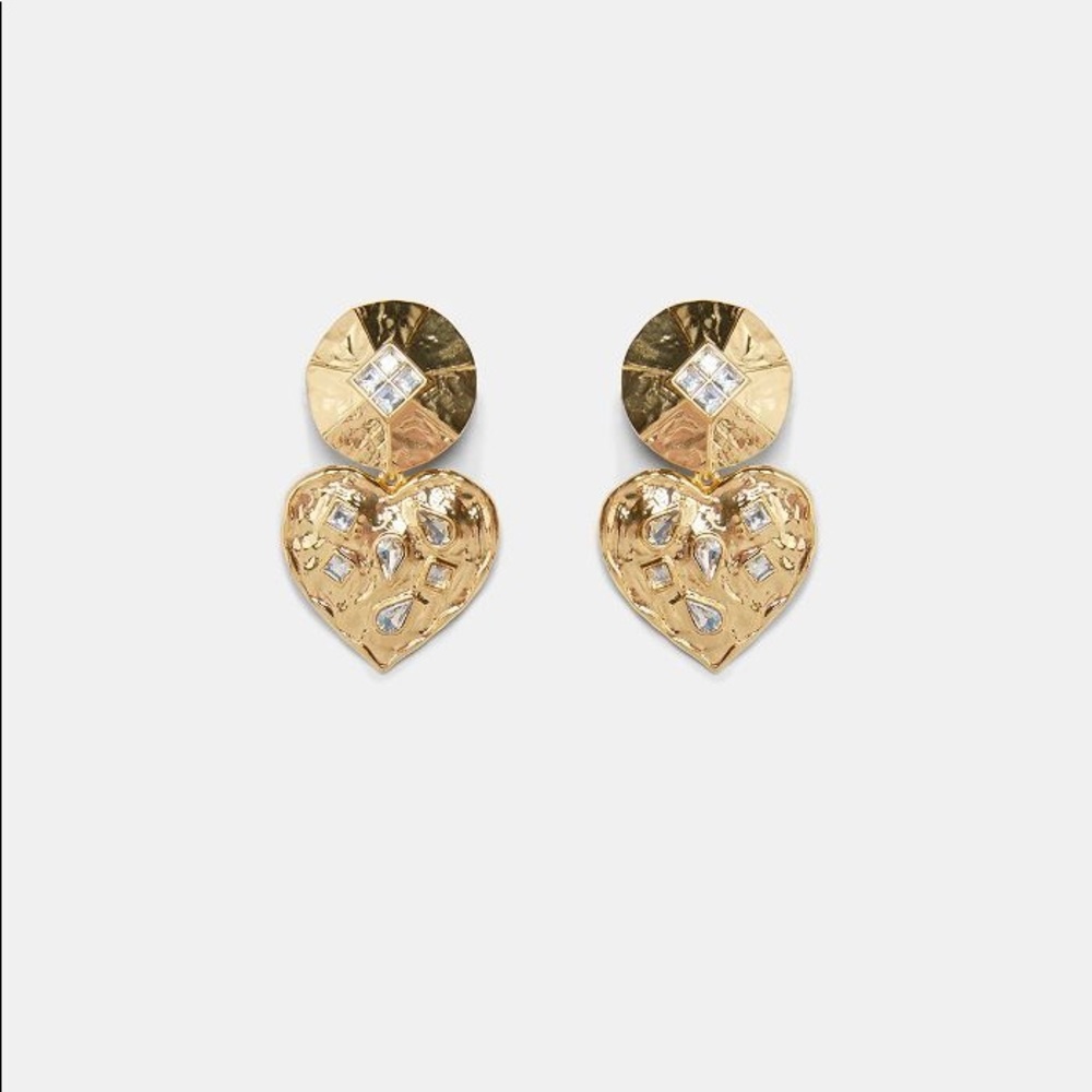Zara Heart clip on earrings❤️